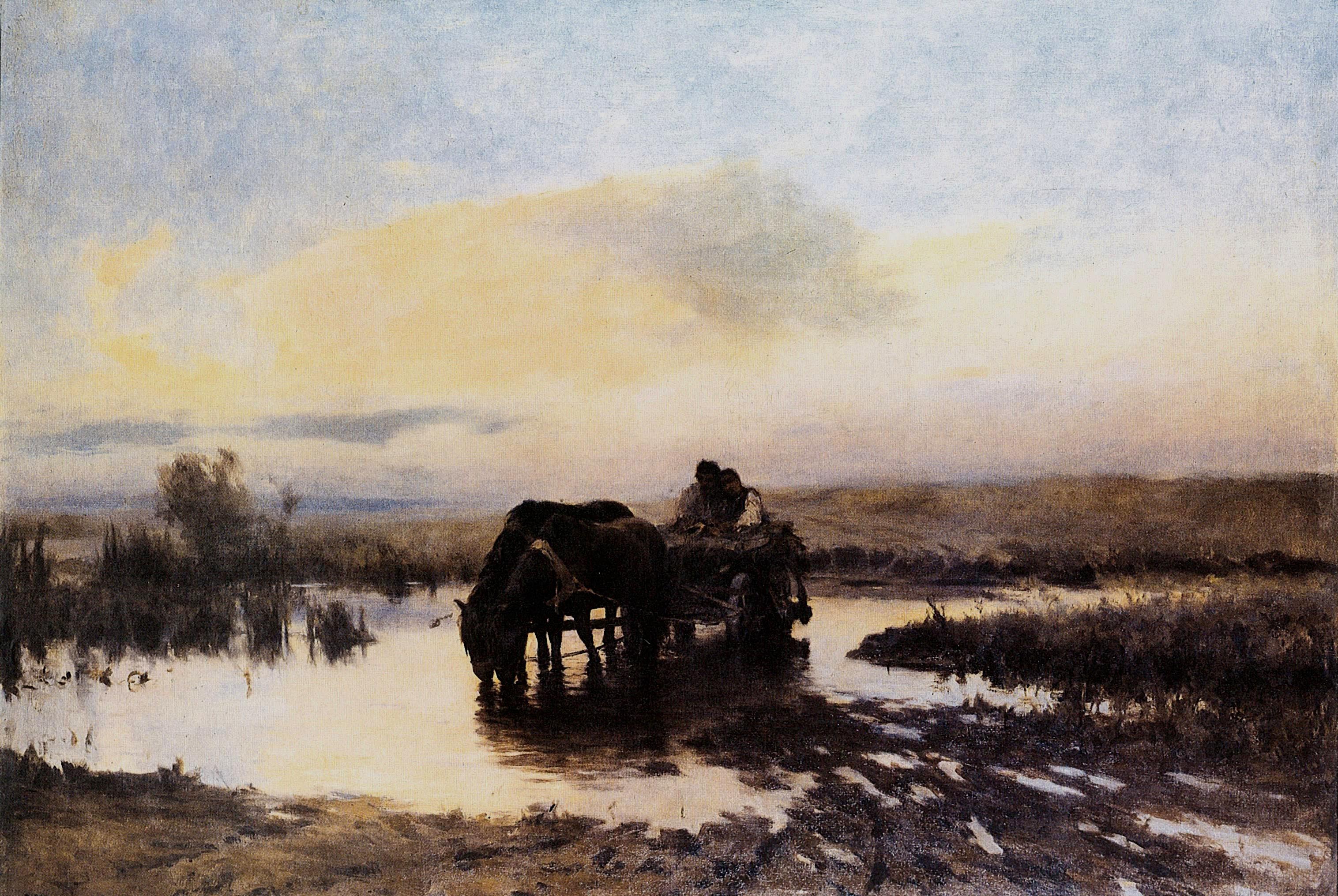 Светославский. Вечер в степи . 1890-е