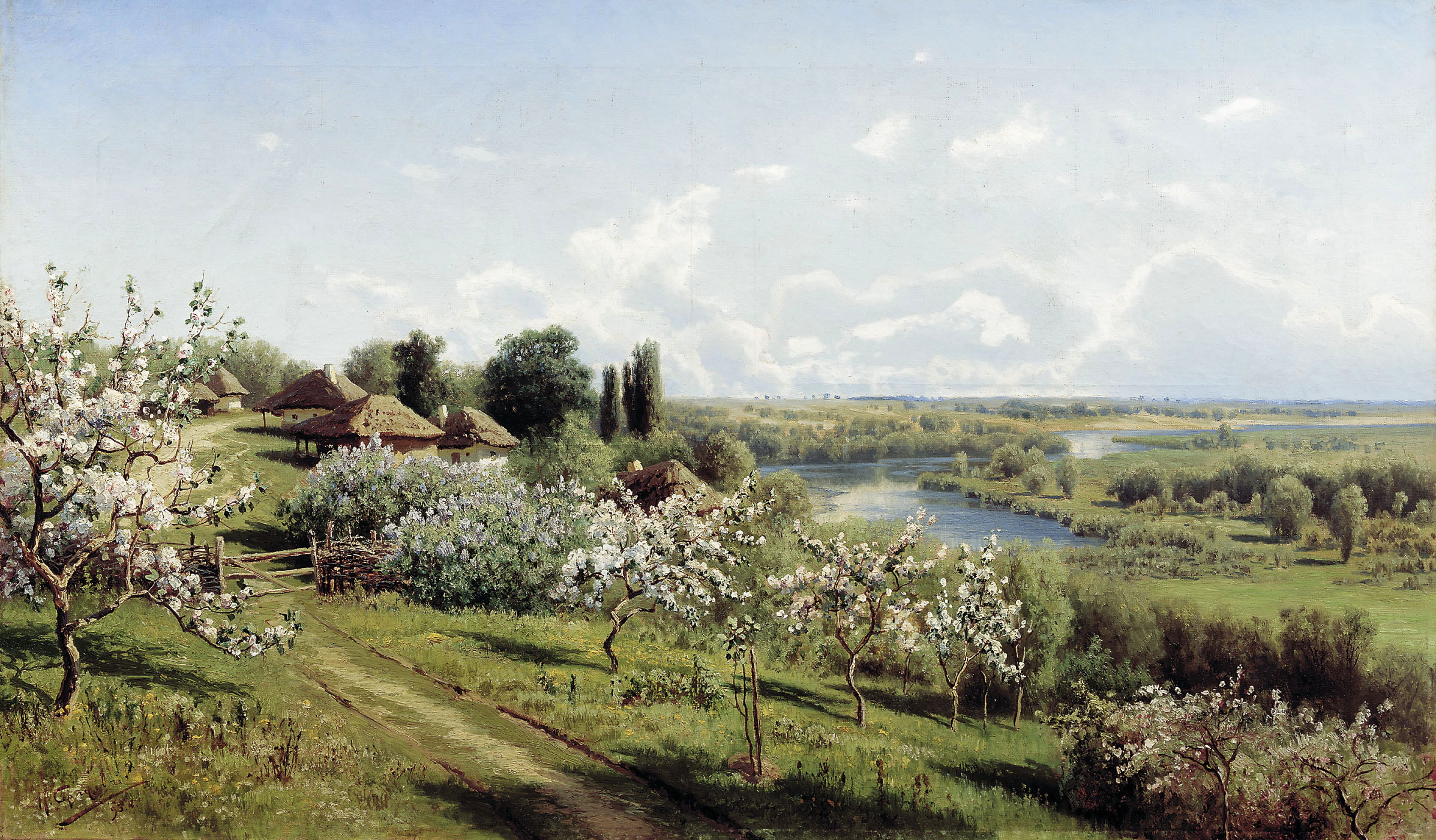 Сергеев. Яблони в цвету. В Малороссии. 1895