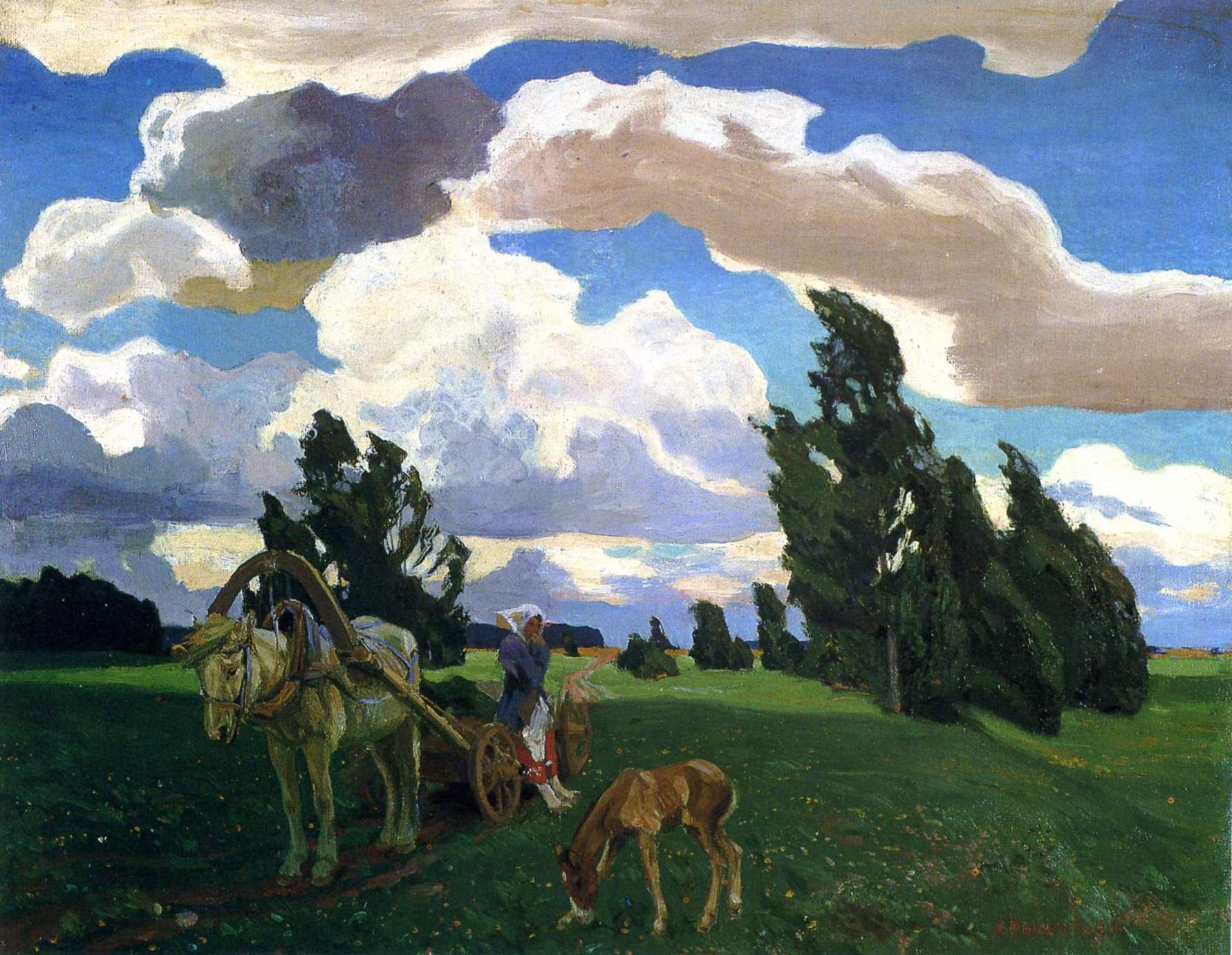 Рылов. Буйный ветер. 1916
