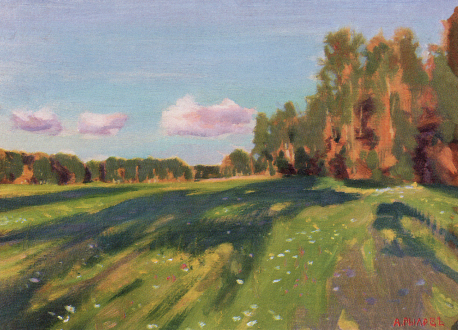 Рылов. Пейзаж. Летний этюд (Тихий вечер). 1914
