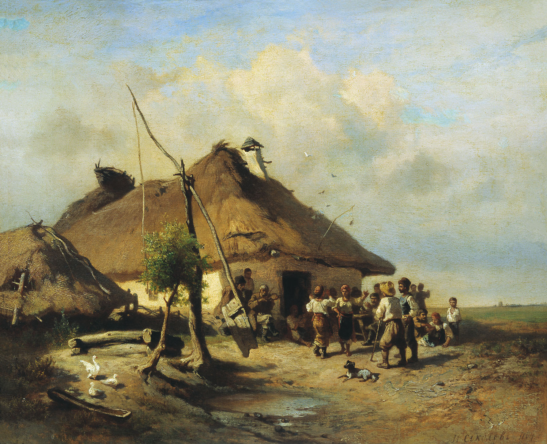 Соколов И.. Возле шинка. 1864