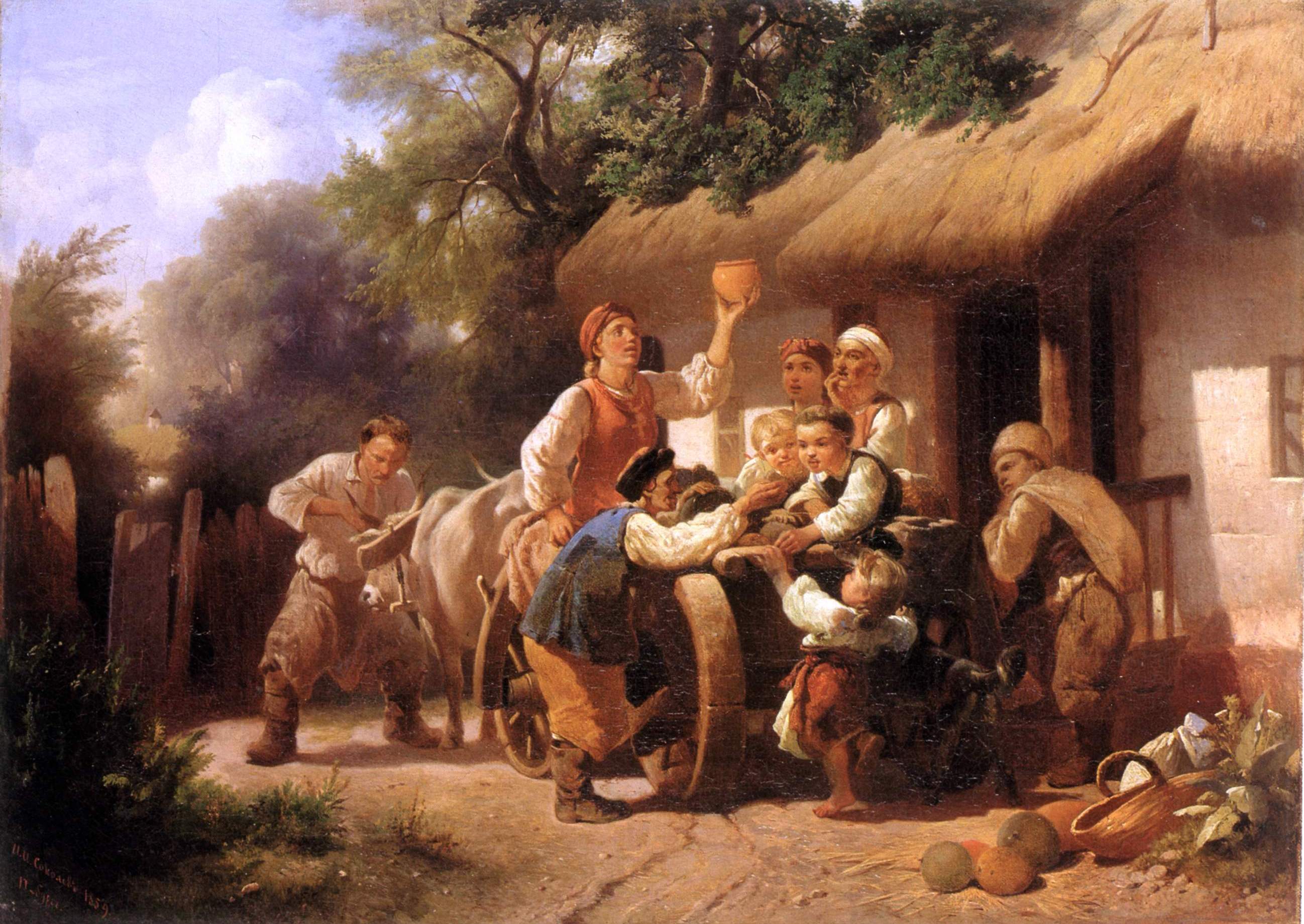 Соколов И.. С базара . 1859
