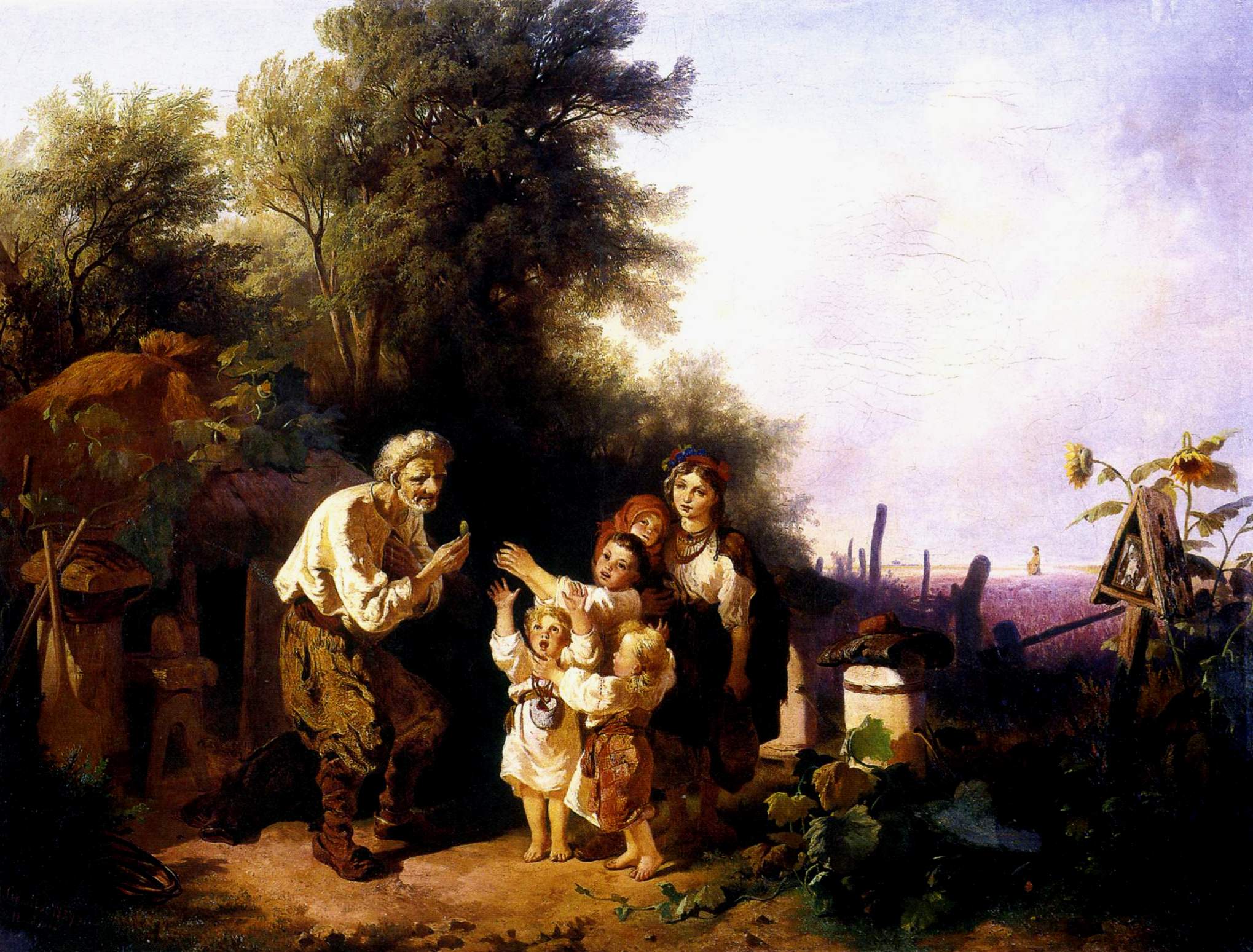 Соколов И.. Дети на пасеке. 1859