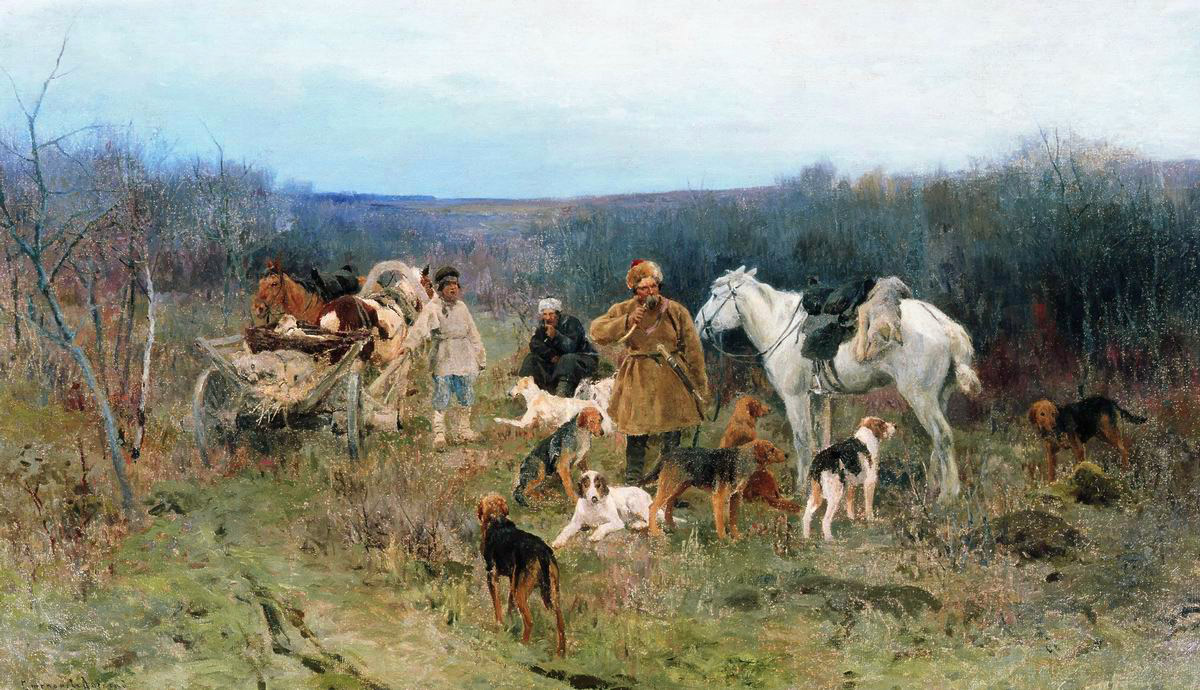 Степанов А.С.. После охоты. 1894
