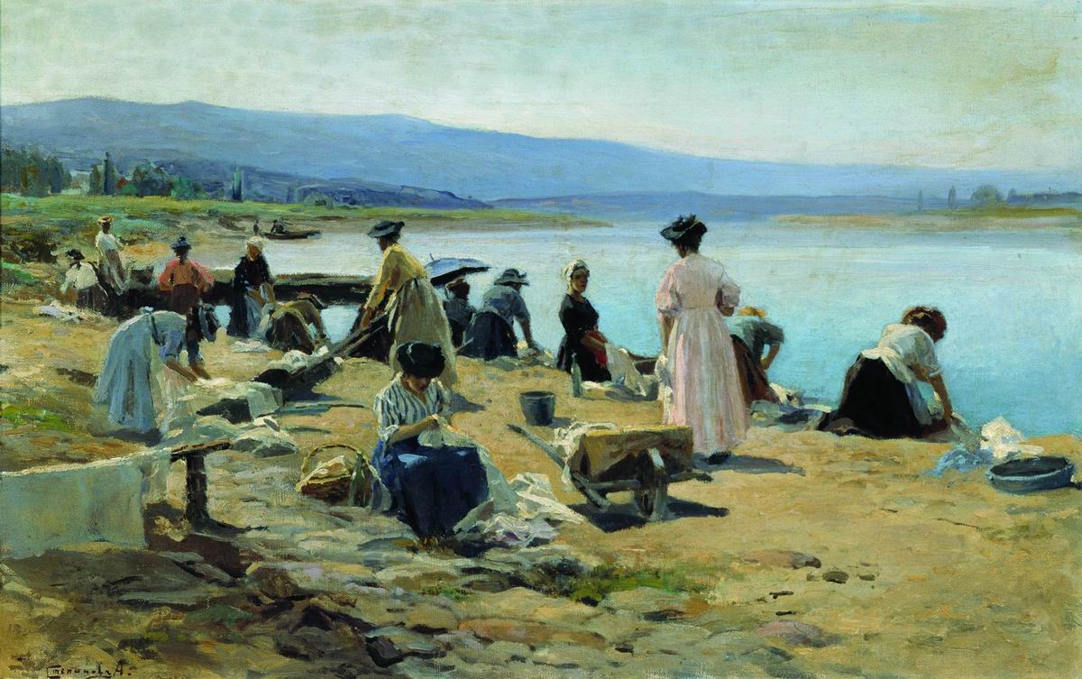 Степанов А.С.. Прачки в Виши. 1895