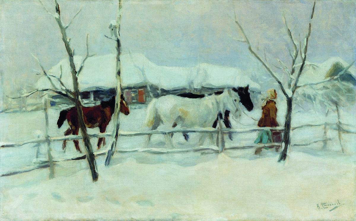 Степанов А.С.. На водопой. 1916