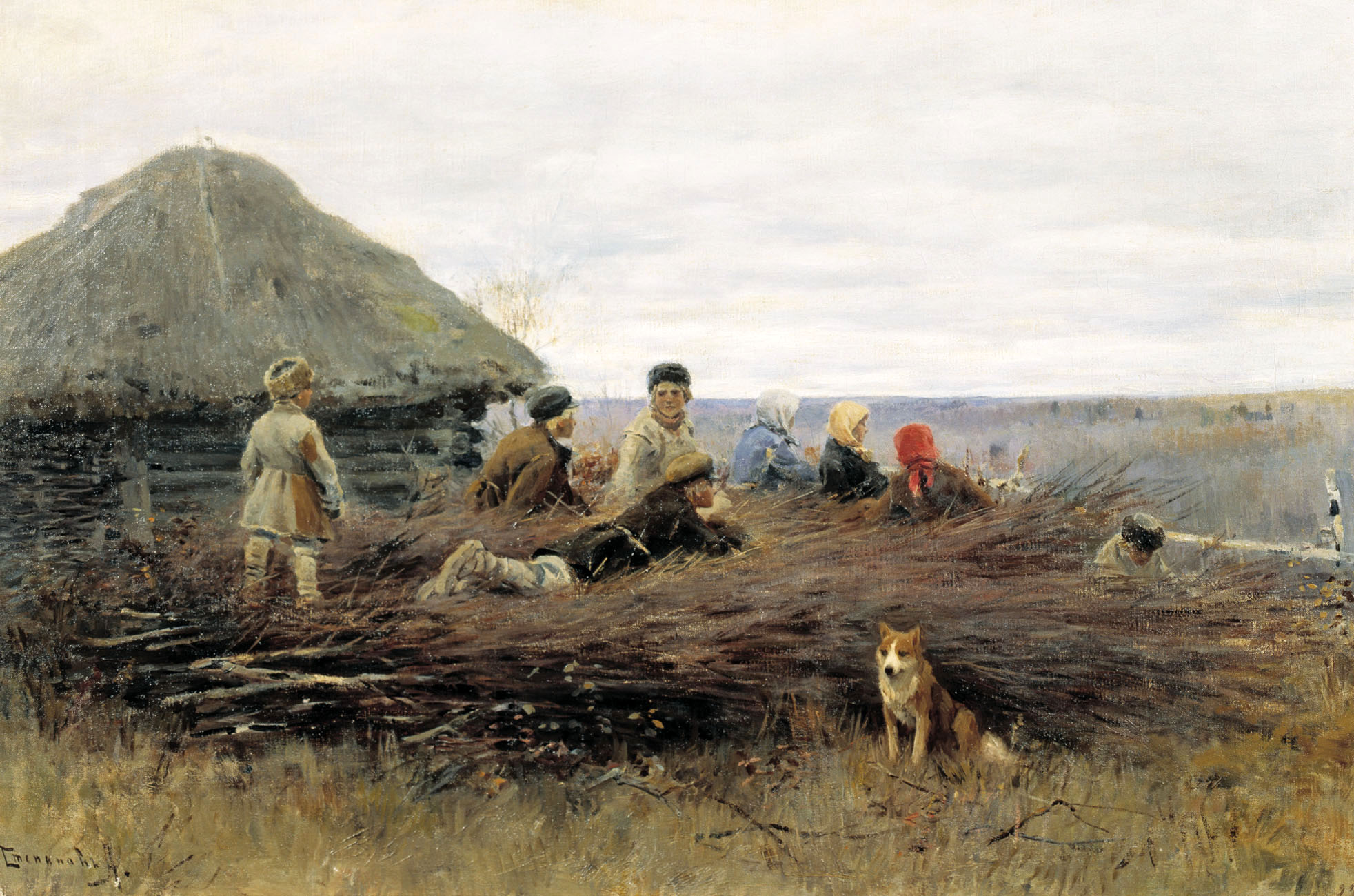 Степанов А.С.. Дети на хворосте. 1899