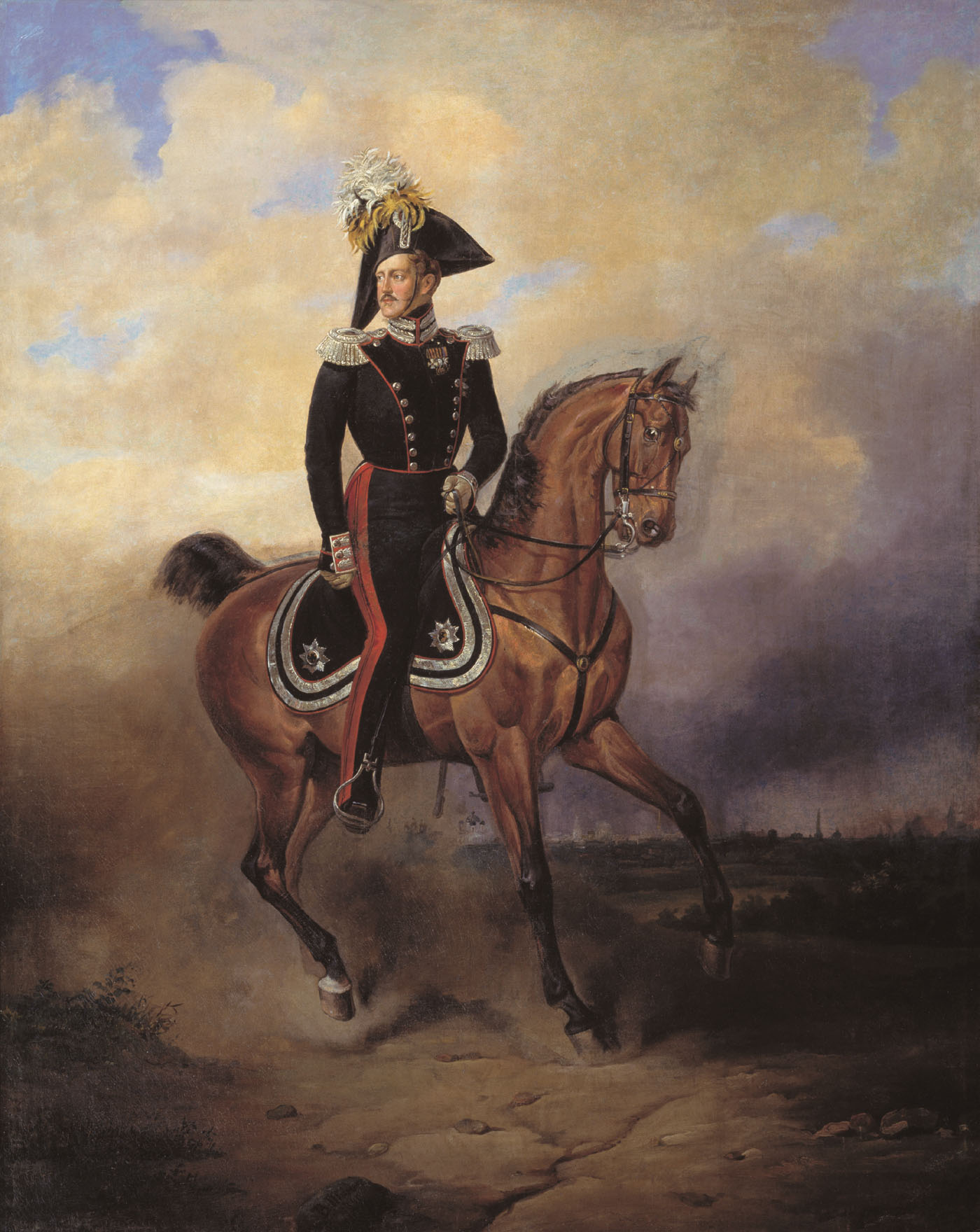 Тимм. Портрет императора Николая I на коне. 1840