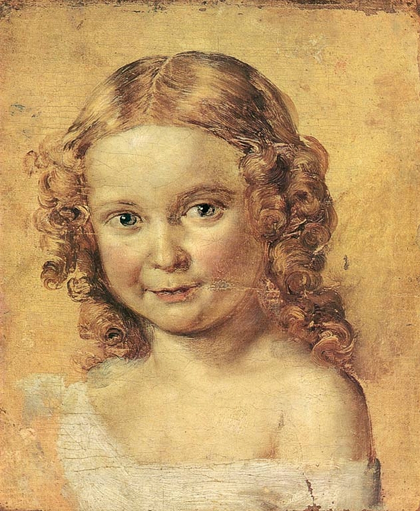 Тропинин. Голова девочки. 1831