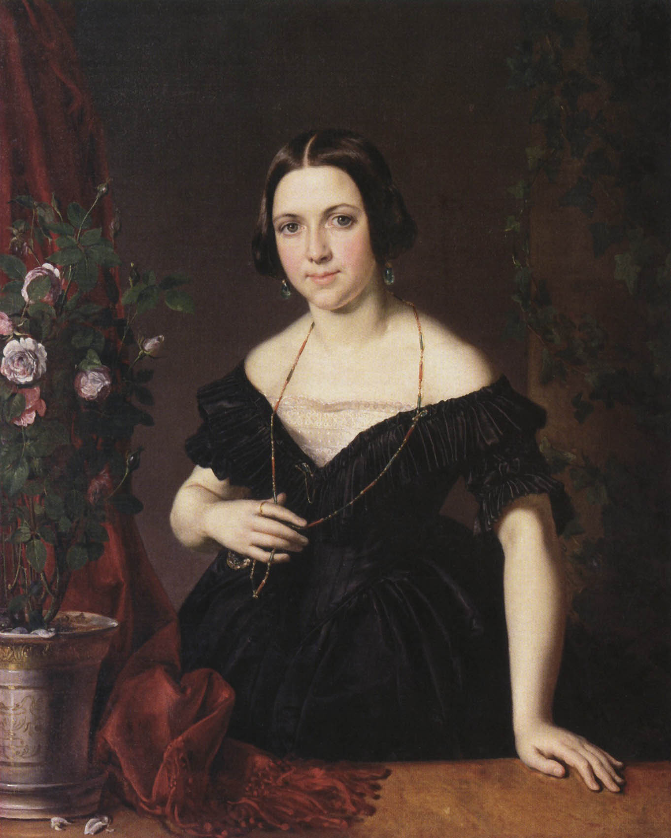 Тропинин. Портрет жены негоцианта Киселева. 1841