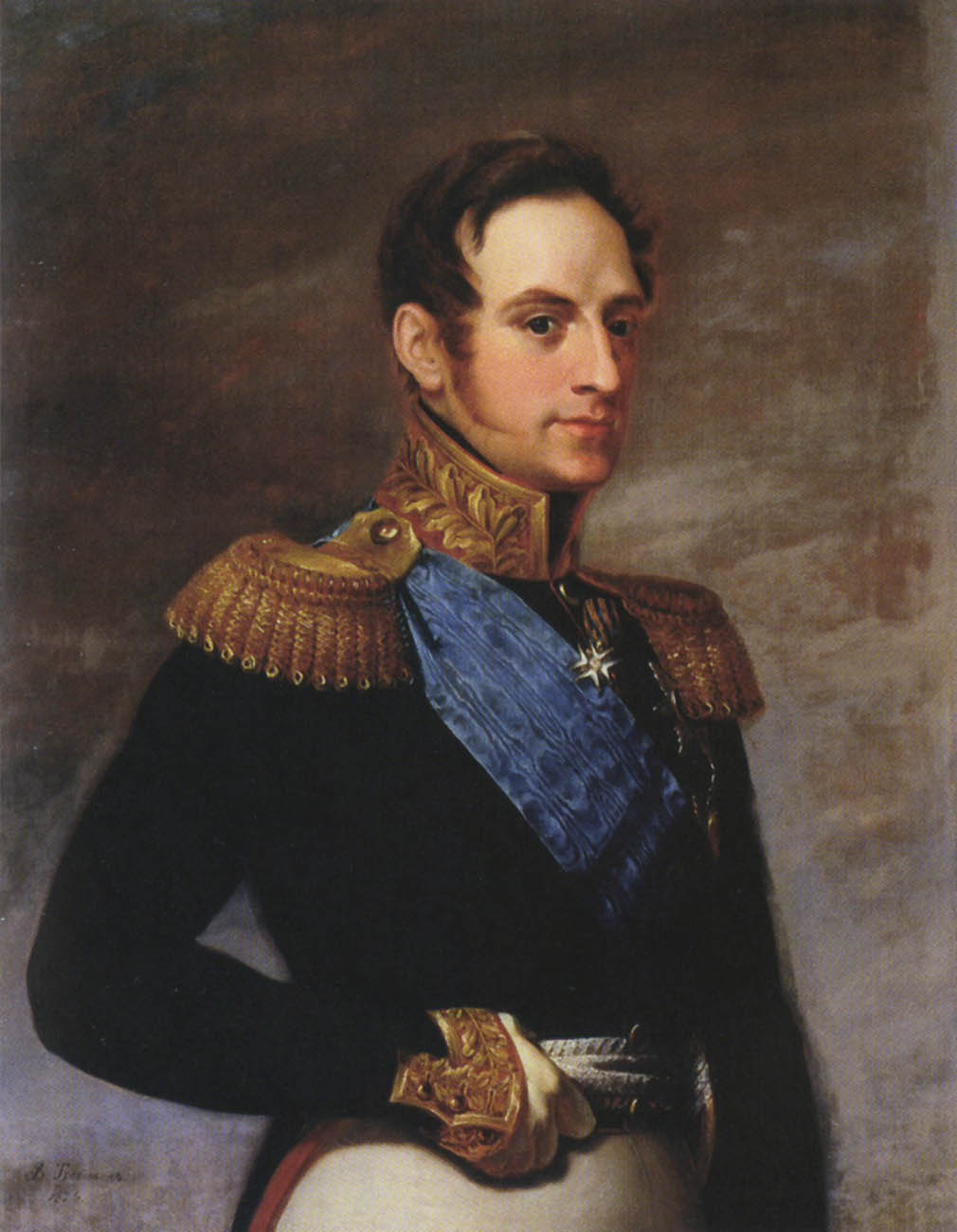Тропинин. Портрет Николая I. 1826