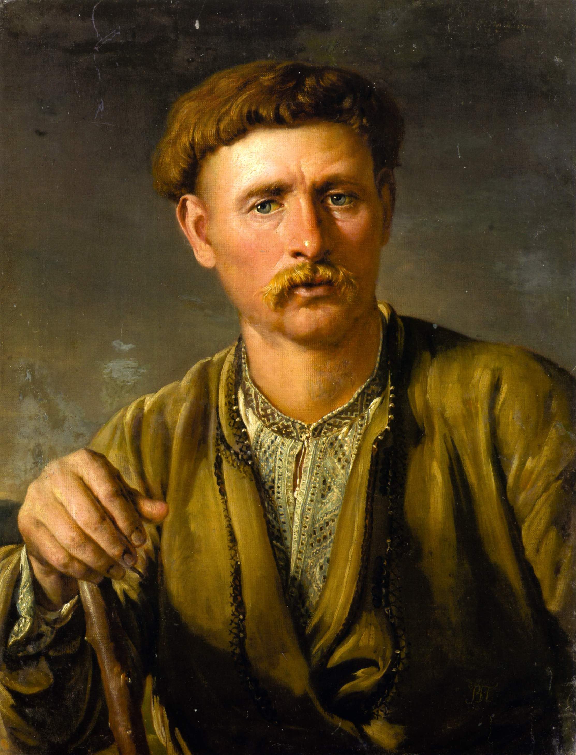 Тропинин. Украинец (Крестьянин с палицей. Портрет Яна Волянского). 1804-1812