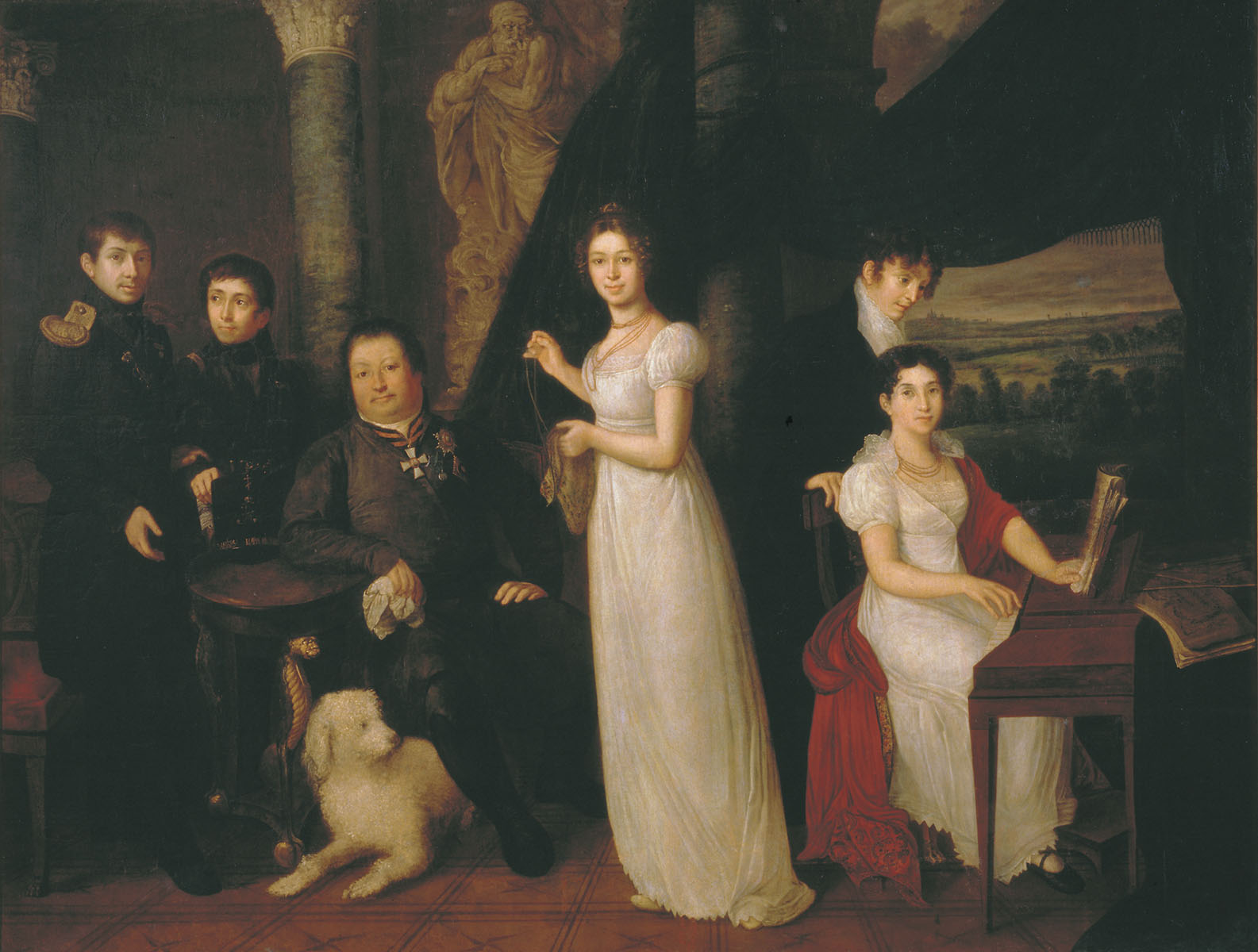 Тропинин. Семейный портрет графов Морковых. 1813
