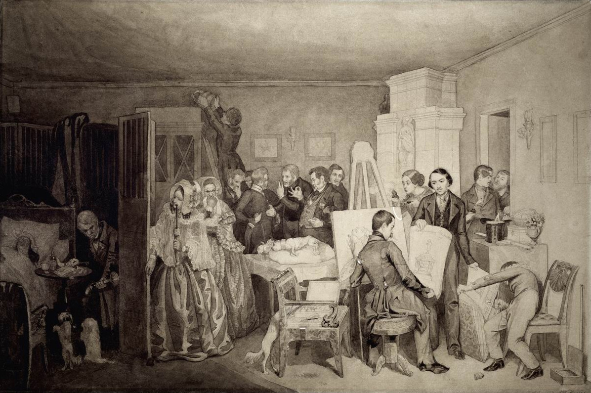 Федотов. Следствие кончины Фидельки. 1844