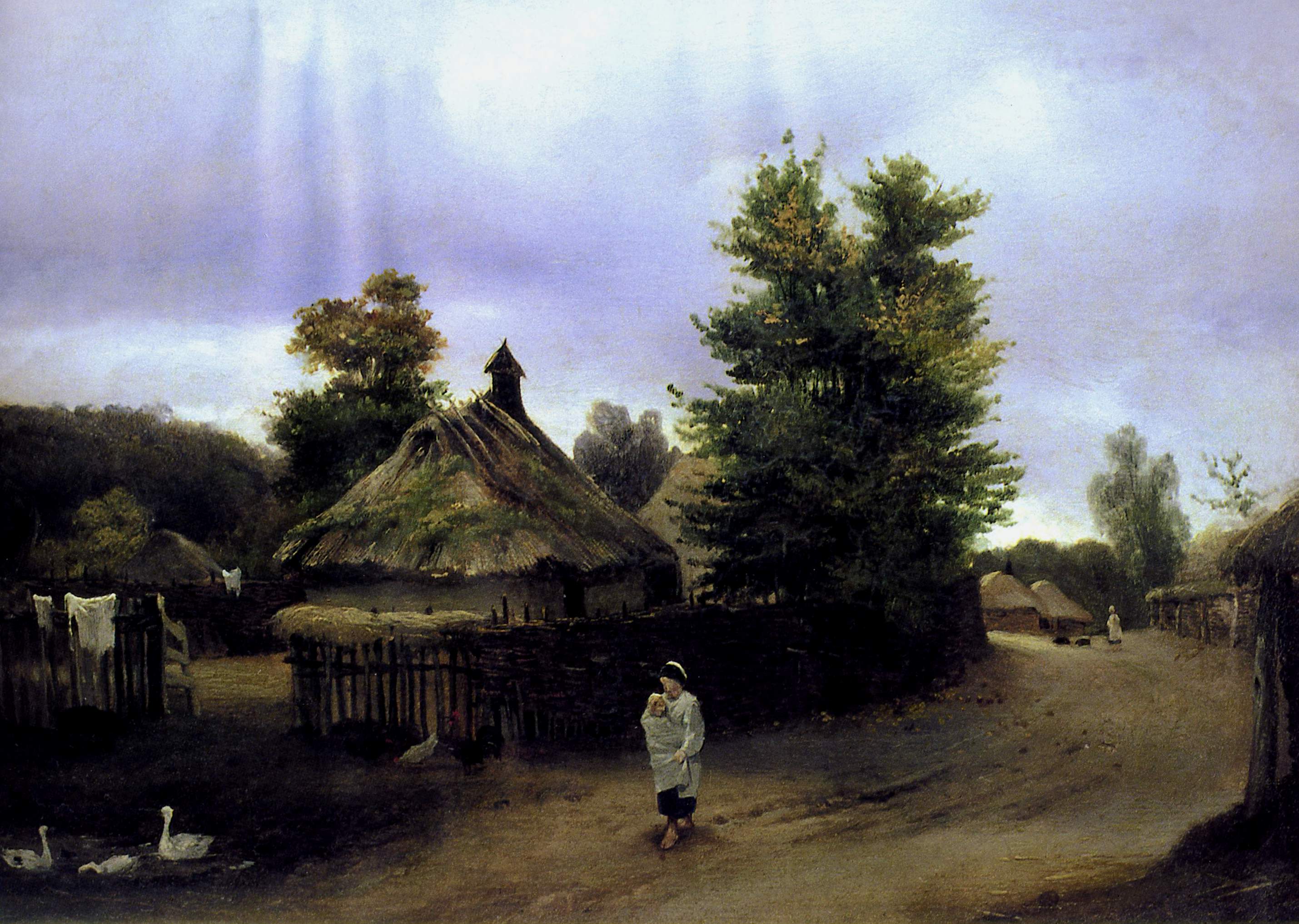 Штернберг. Улица в селе. 1838