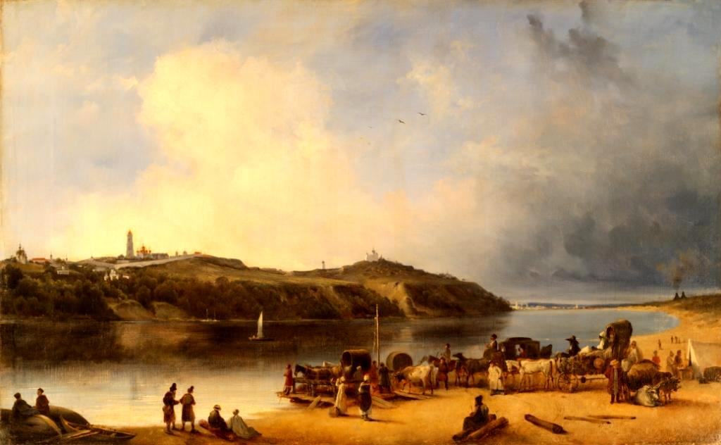 Штернберг. Переправа через Днепр в Киеве. 1837