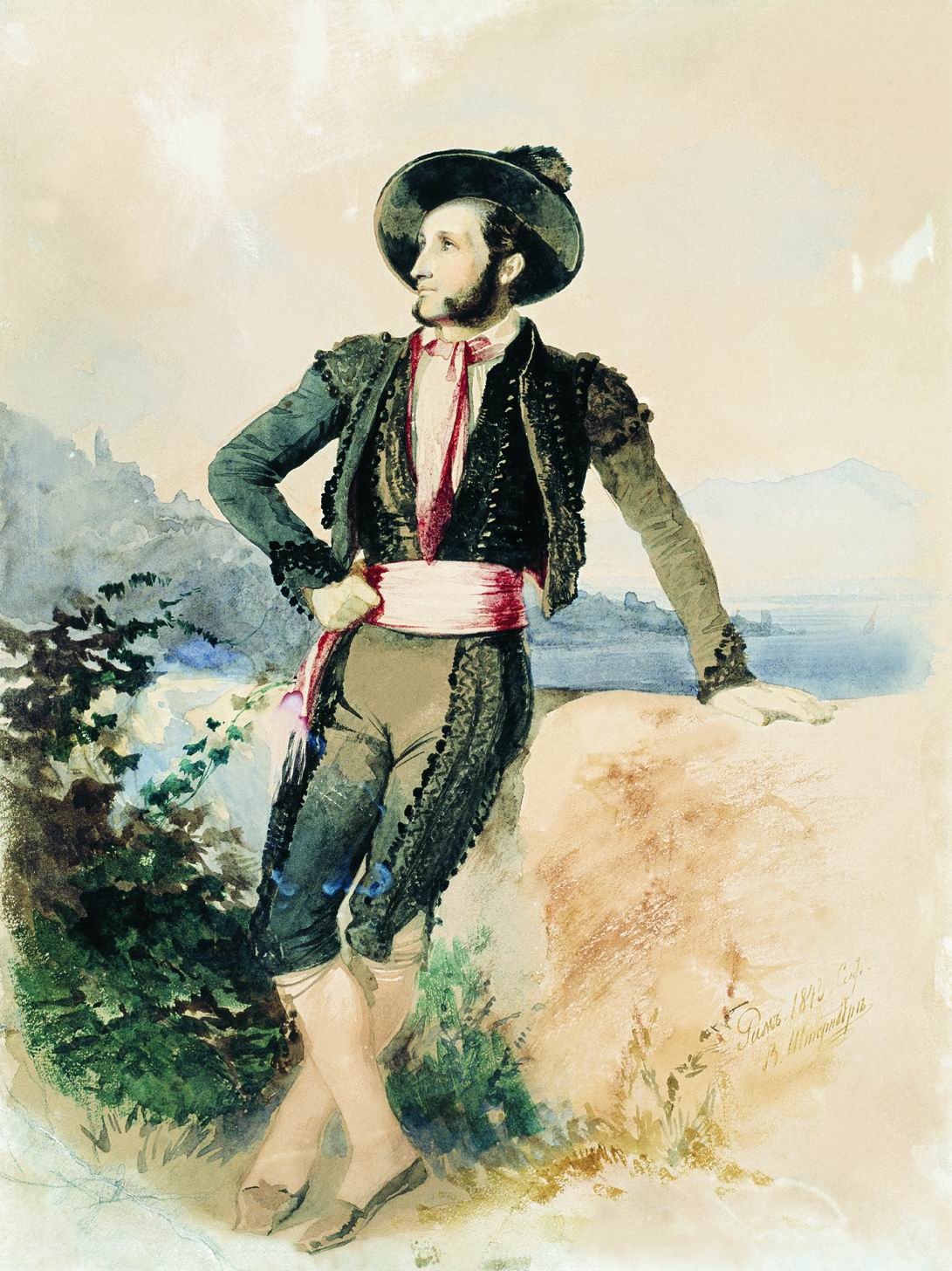 Штернберг. Айвазовский в итальянском костюме. 1842