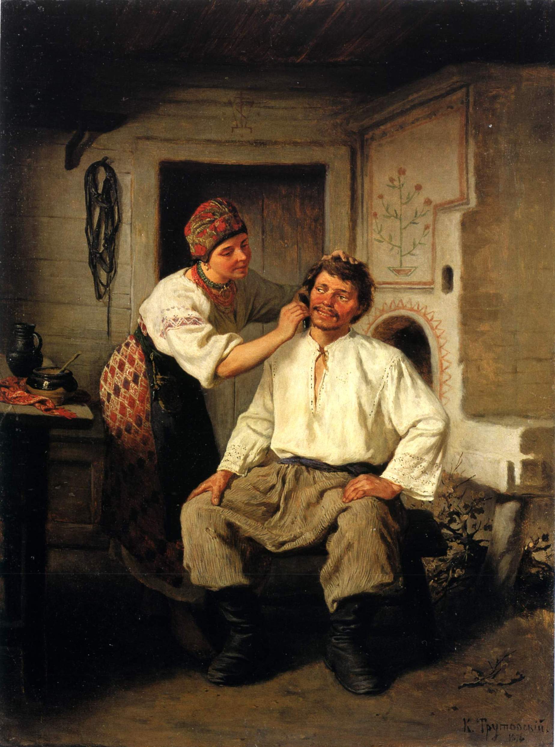 Трутовский. Жанровая сцена. 1875