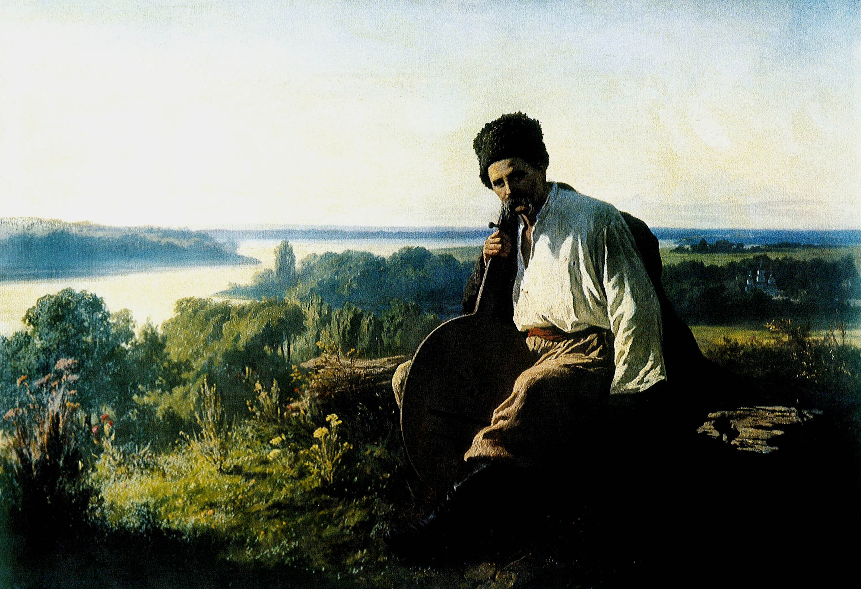 Трутовский. Кобзарь над Днепром. 1875