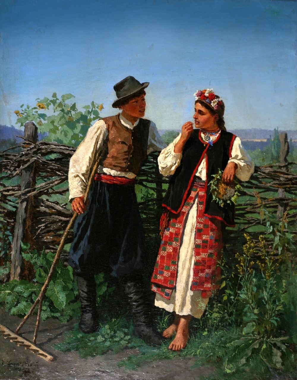 Трутовский. У плетня. 1863 