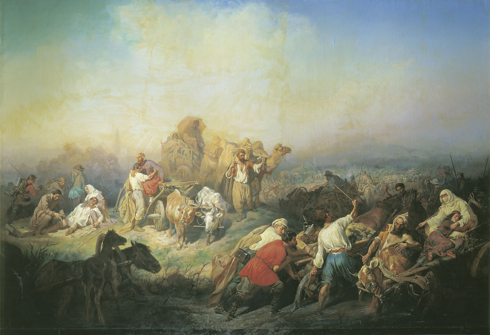 Филиппов. Военная дорога между Севастополем и Симферополем во время Крымской войны. 1858