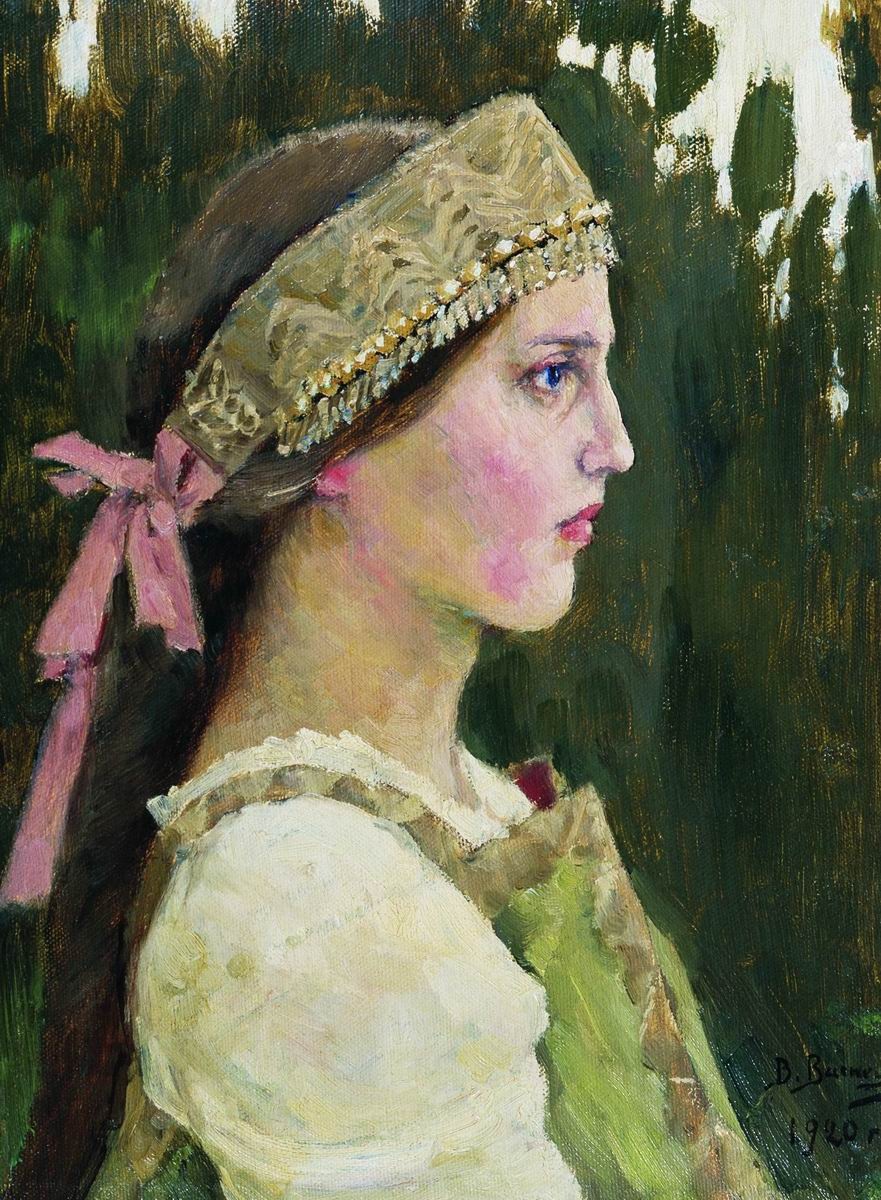 Art-каталог: живопись и графика - Васнецов Виктор Михайлович - Портрет  женщины в кокошнике