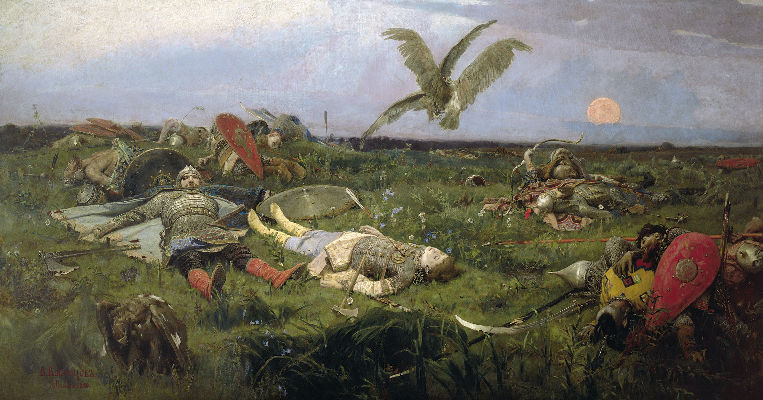 Васнецов В.. После побоища Игоря Святославича с половцами. 1880