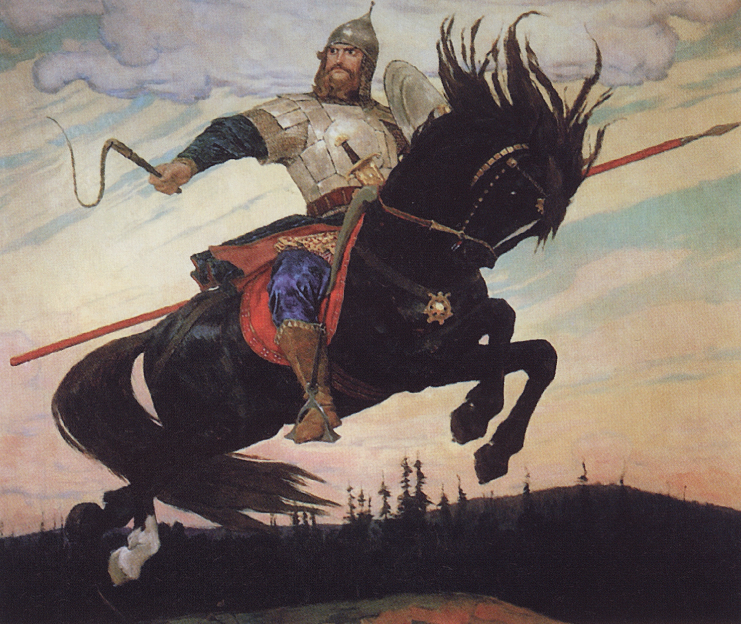 Васнецов В.. Богатырский скок. 1914
