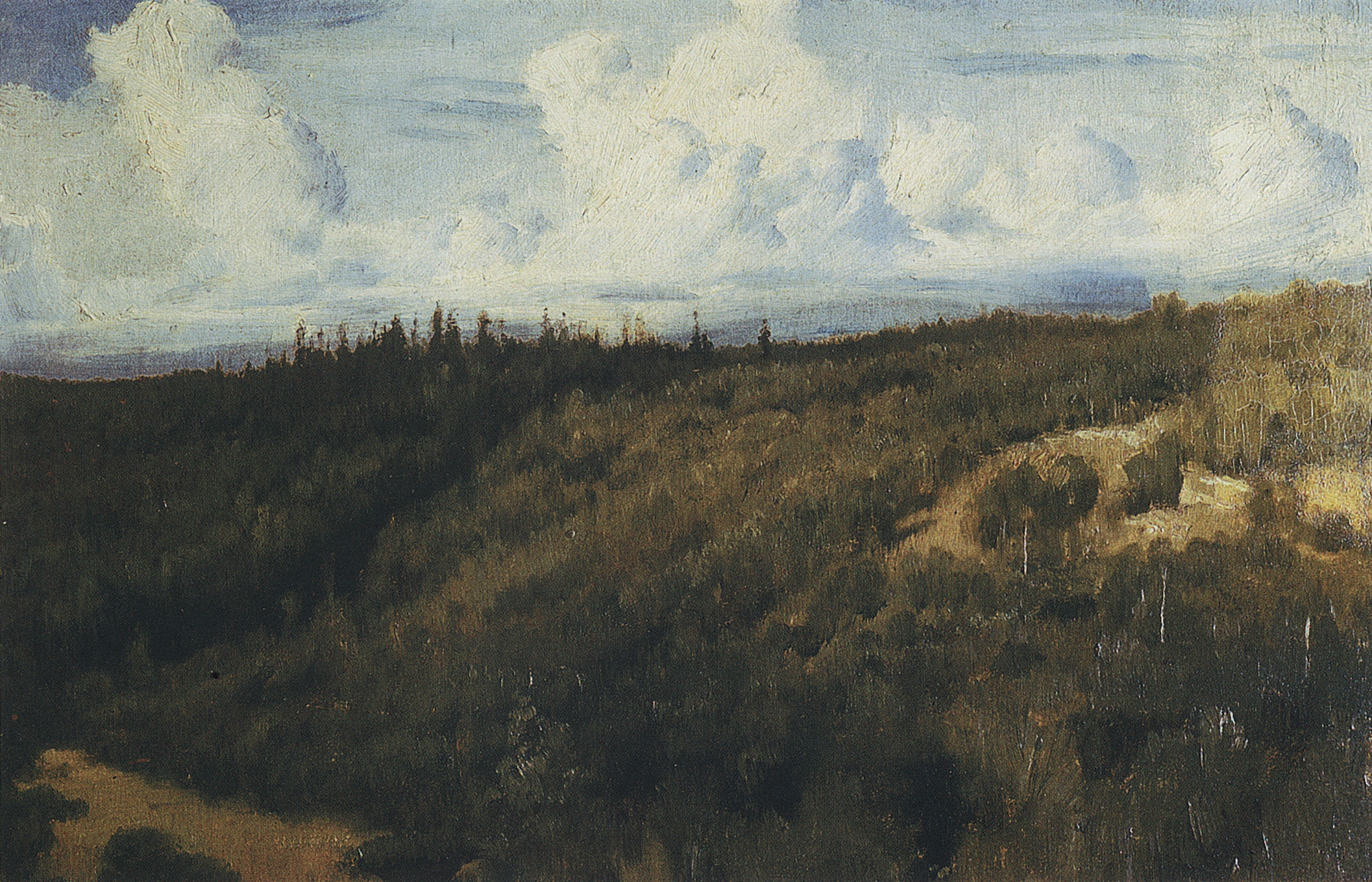 Васнецов В.. Пейзаж под Абрамцевым. 1881