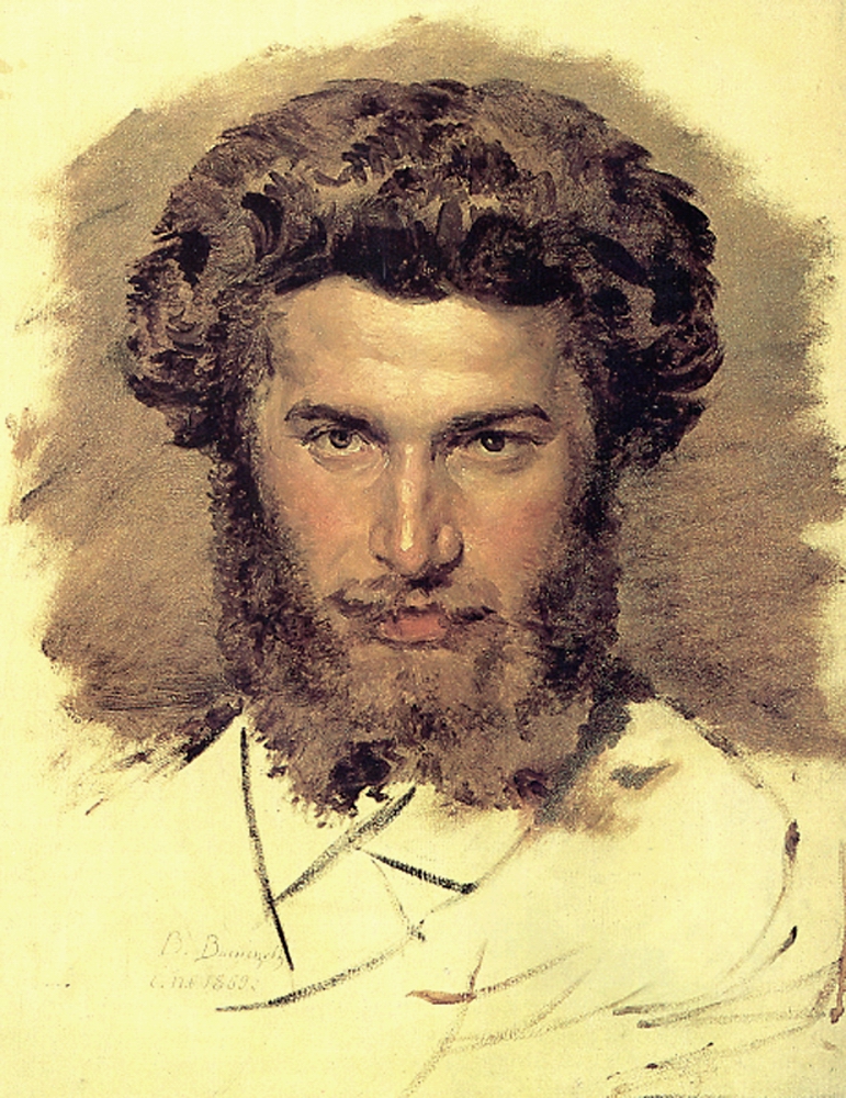 Васнецов В.. Портрет художника А.И.Куинджи. 1869