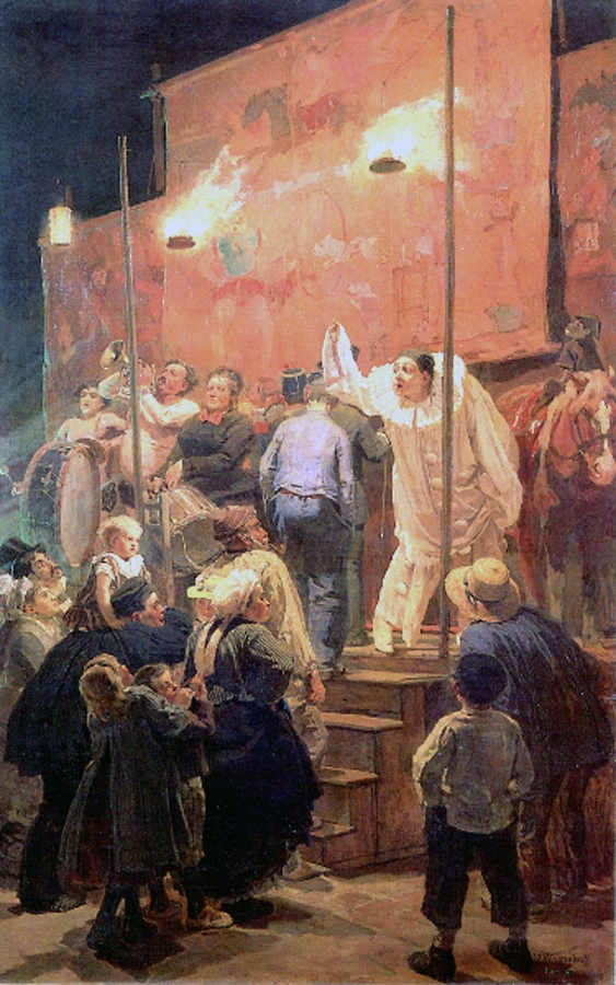 Васнецов В.. Балаганы в окрестностях Парижа. 1876-1877