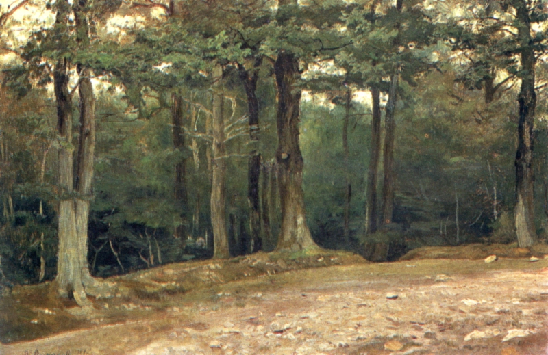 Васнецов В.. В парке. Конец 1870-х