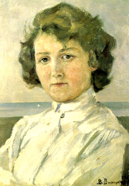 Васнецов В.. Портрет Зинаиды Срединой. 1909