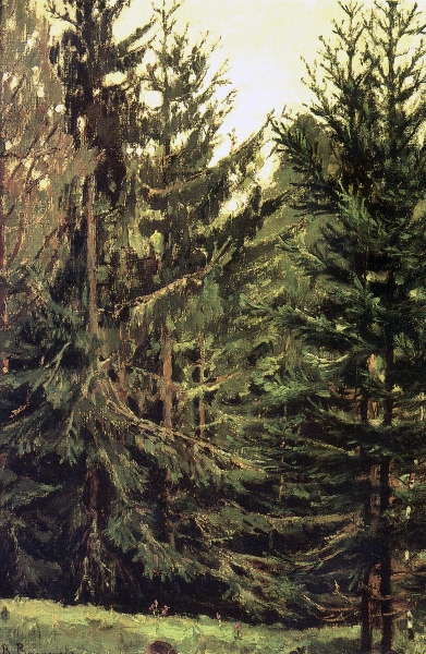 Васнецов В.. Опушка елового леса. 1881