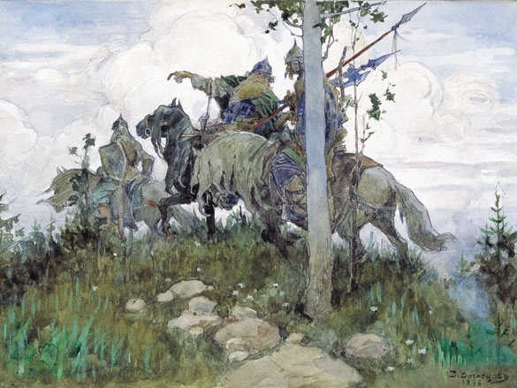 Васнецов В.. Богатыри на конях. 1896