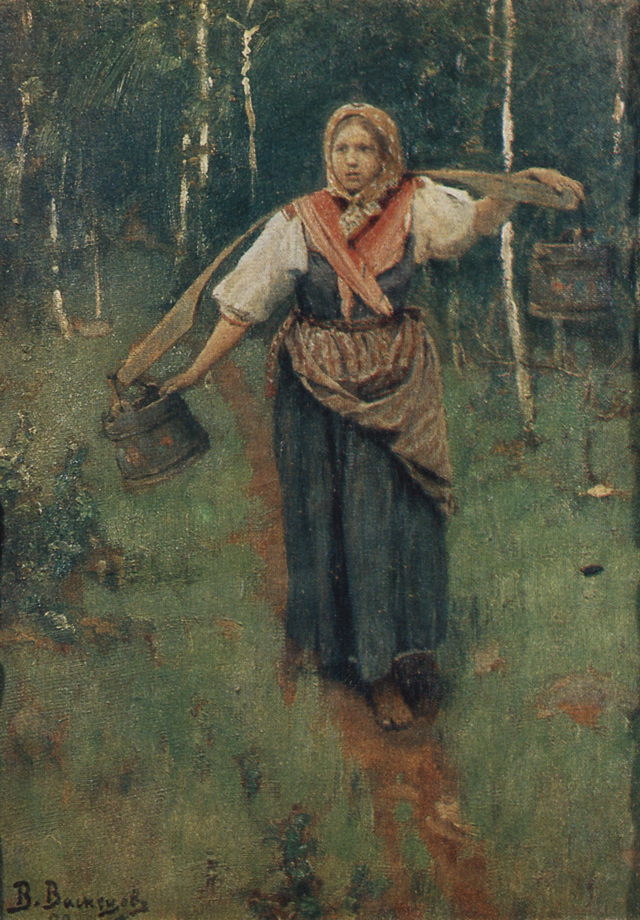 Васнецов В.. За водой. 1880