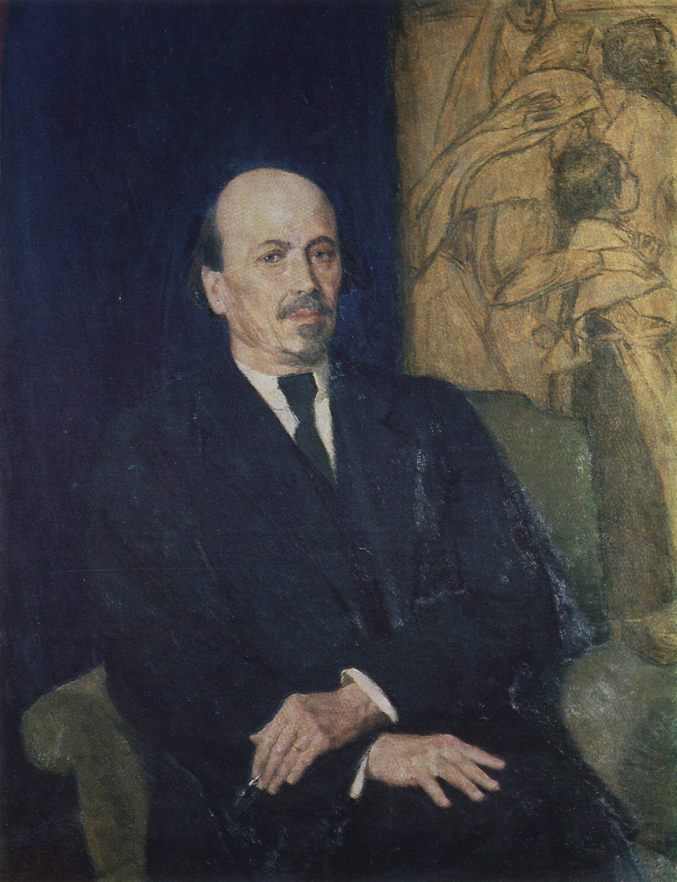 Васнецов В.. Портрет М.В.Нестерова. 1926