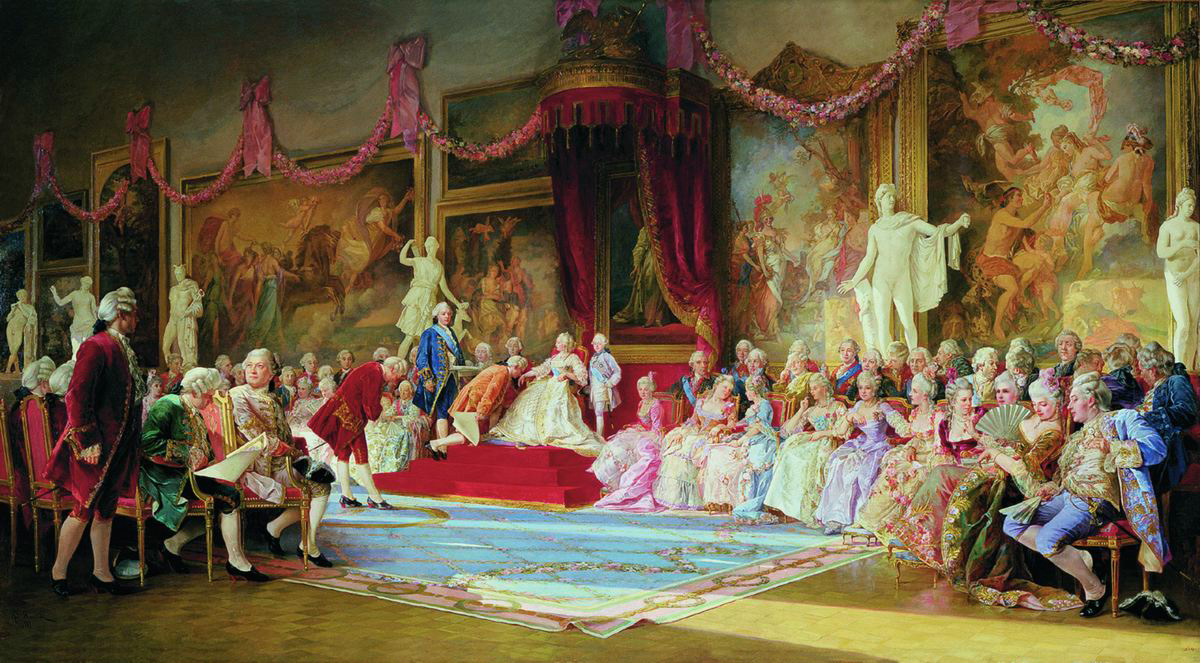 Якоби. Инаугурация Императорский Академии художеств 7 июля 1765 года. 1889