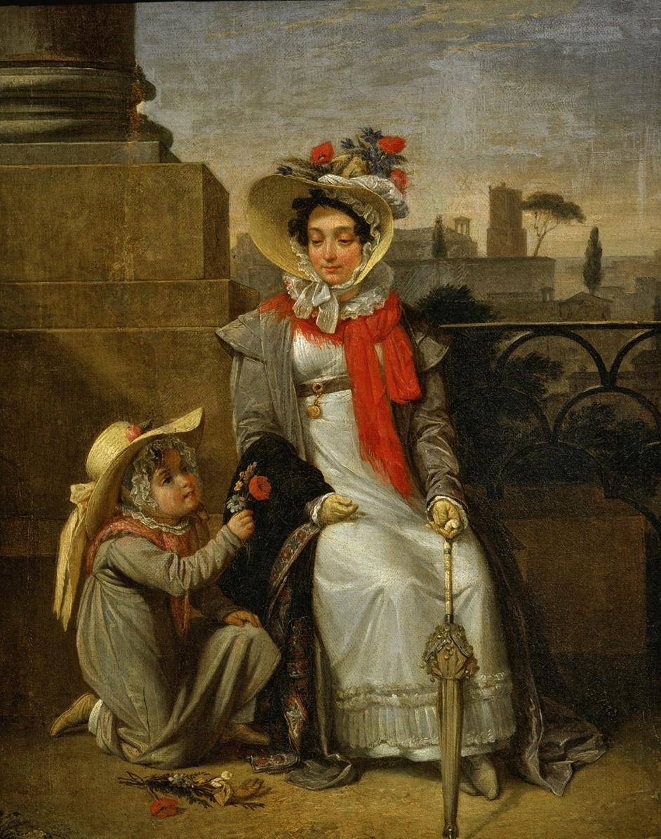 Басин. Портрет неизвестной с девочкой. 1822