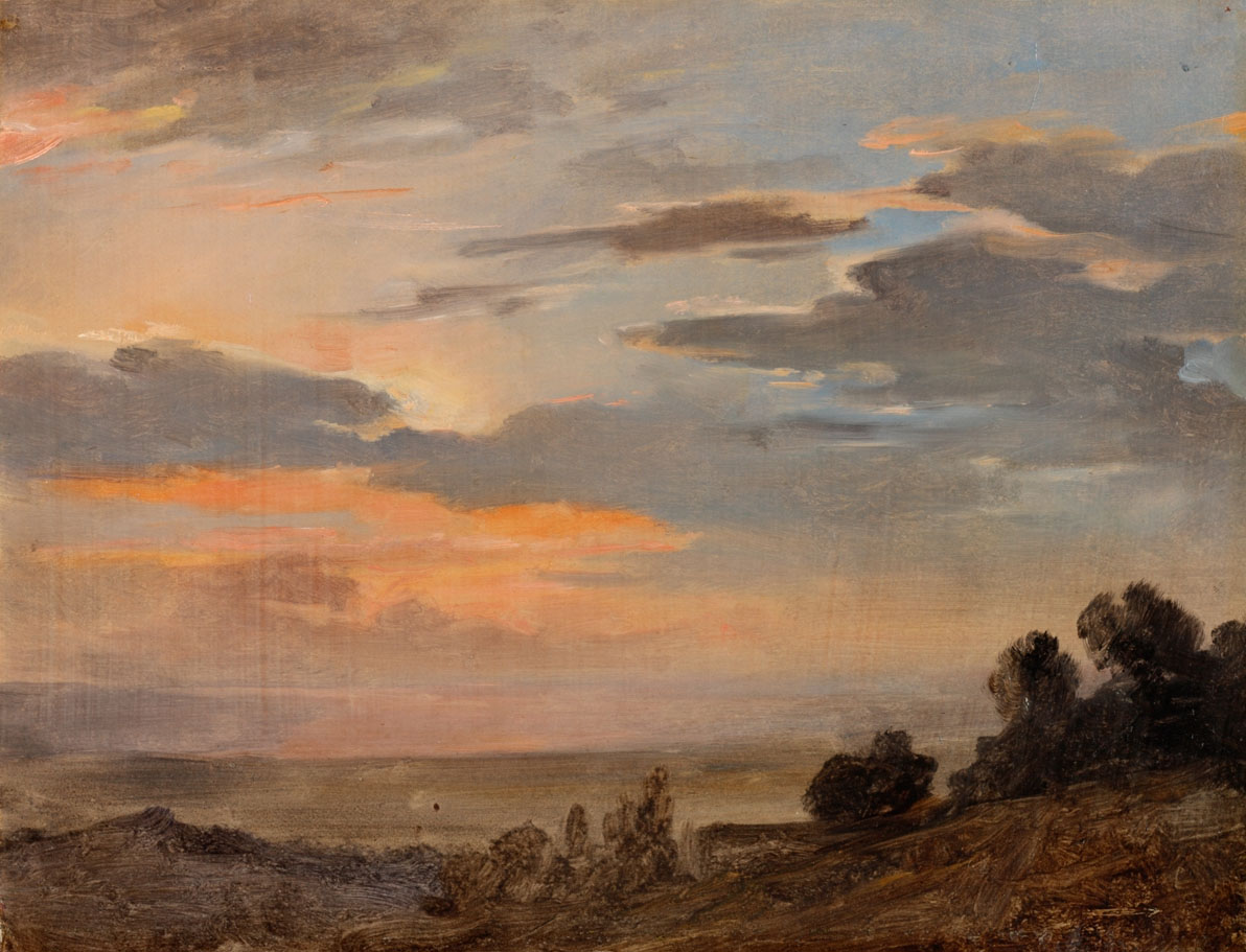 Басин. Вечерние облака. Окрестности Рима. 1820-е