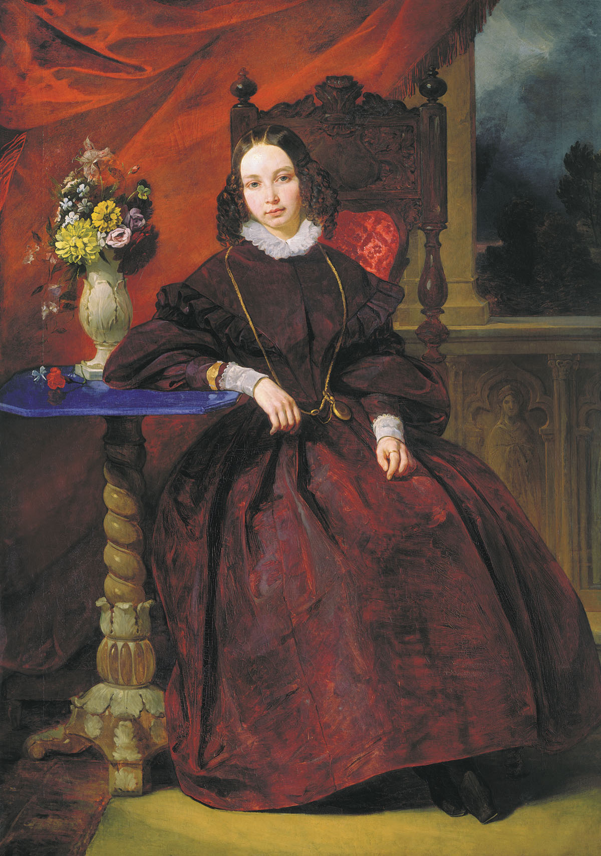 Басин. Портрет Ольги Владимировны Басиной, жены художника. Между 1838 и 1841