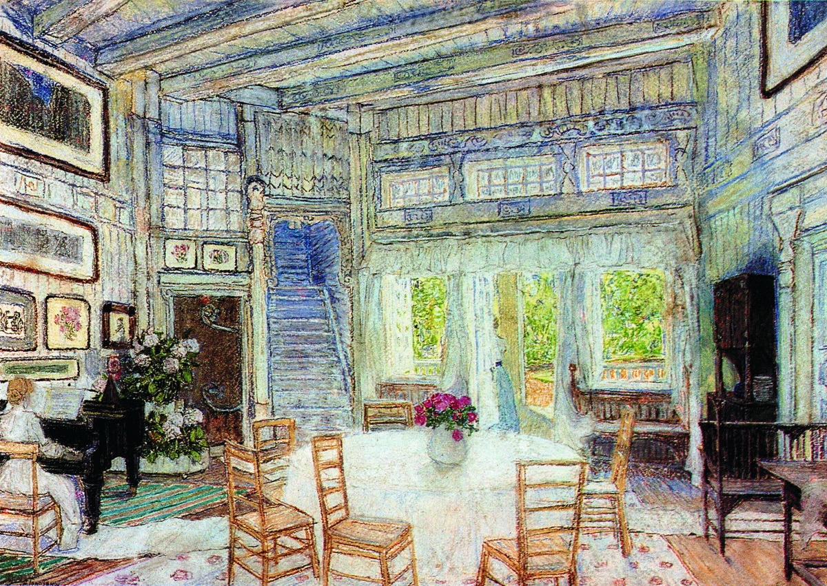 Головин. Столовая в доме доктора Вангеля. 1905