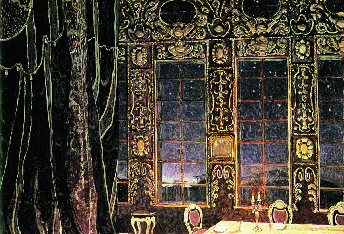 Головин. Столовая в доме Дон Жуана. 1910