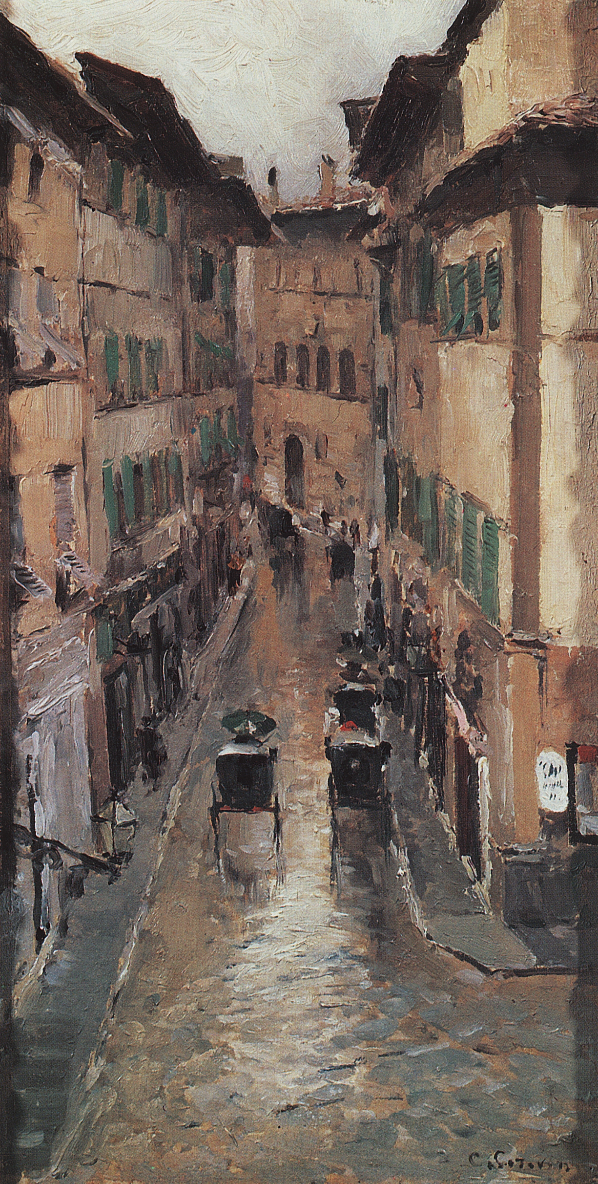 Коровин К.. Улица во Флоренции в дождь. 1888