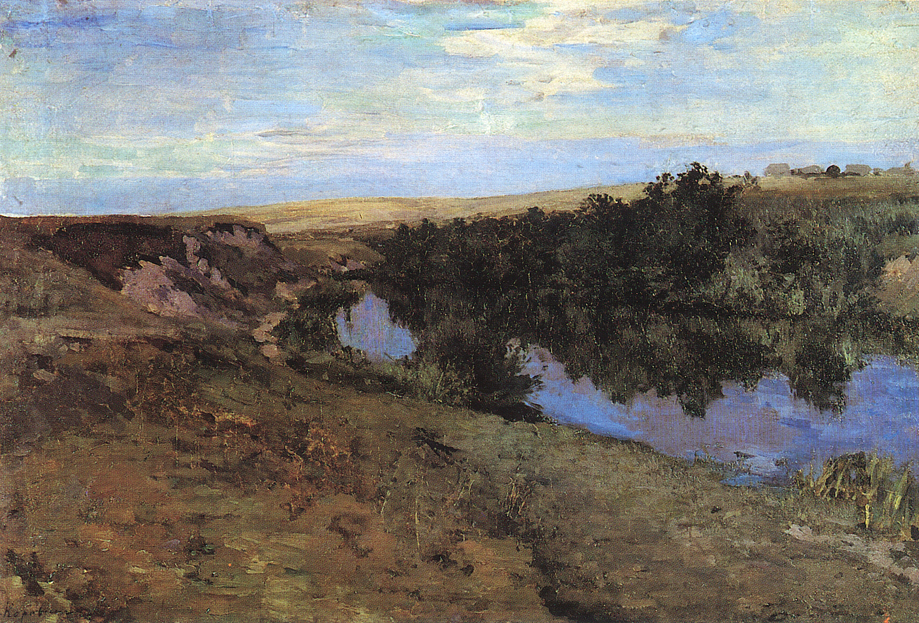 Коровин К.. Речка в Меньшове. 1885