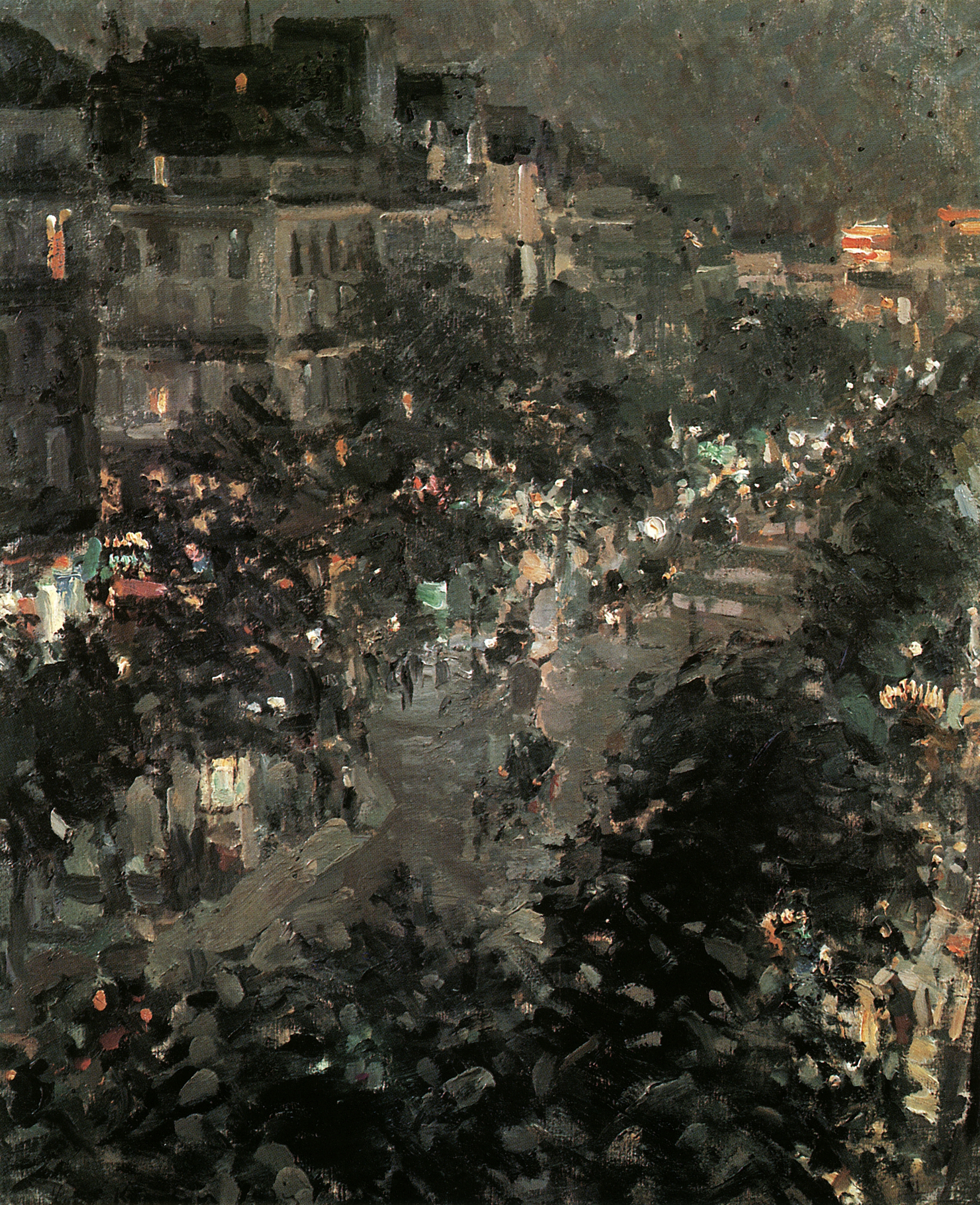 Коровин К.. Париж ночью. Итальянский бульвар. 1908