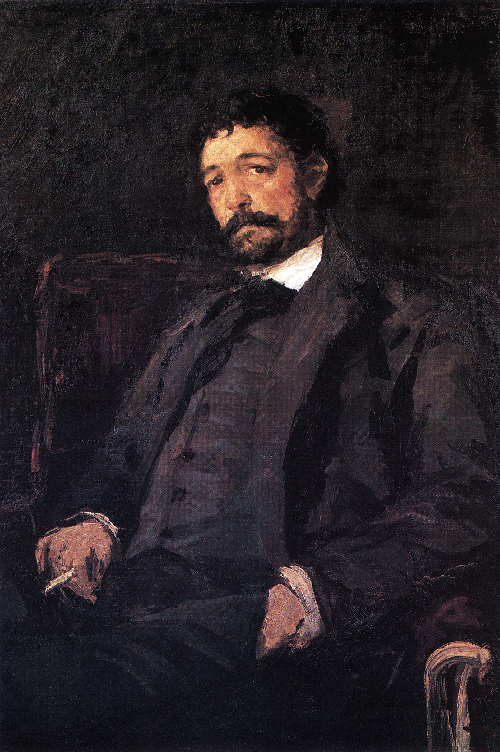 Коровин К.. Портрет итальянского певца Анджело Мазини. 1890