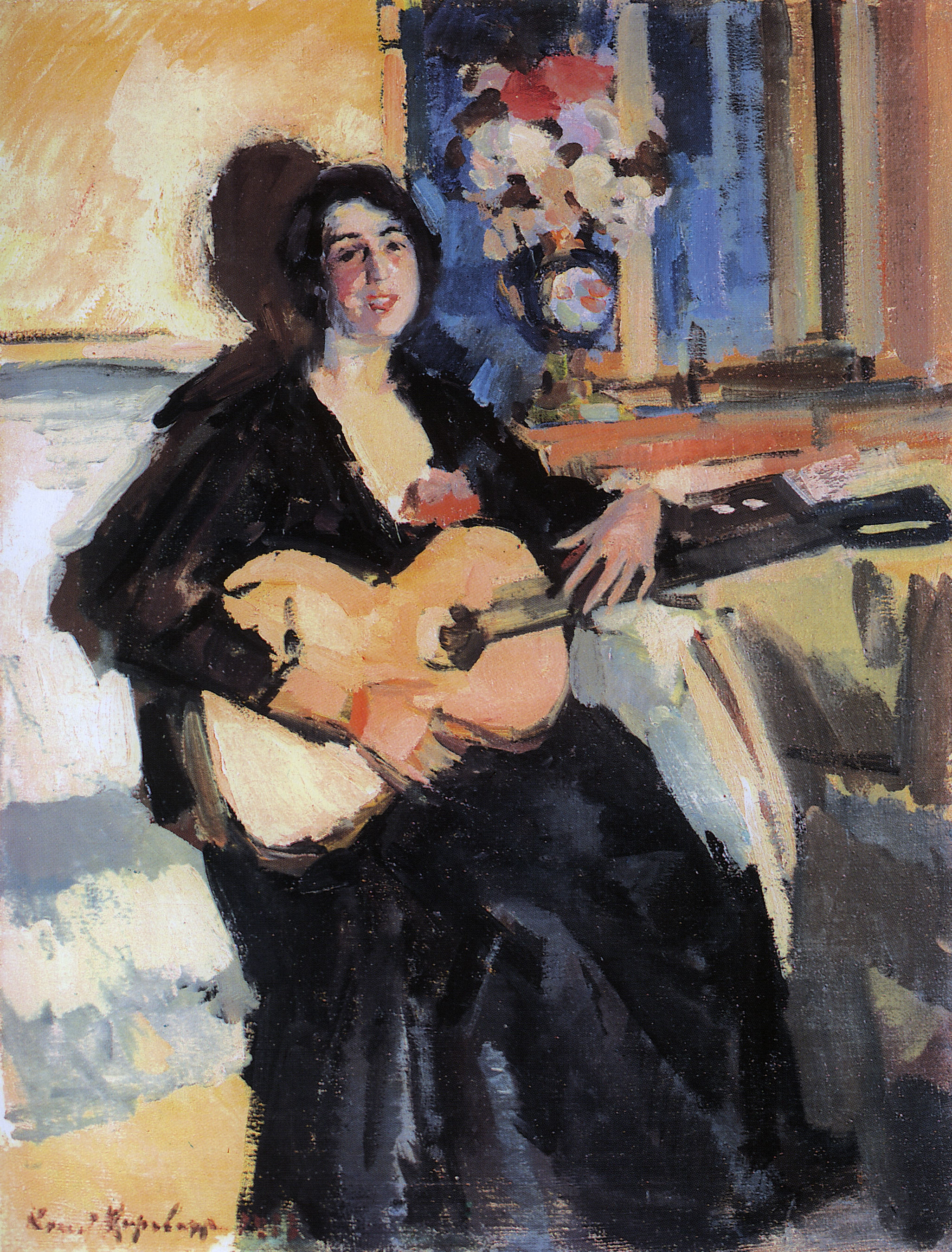 Коровин К.. Дама с гитарой. 1911