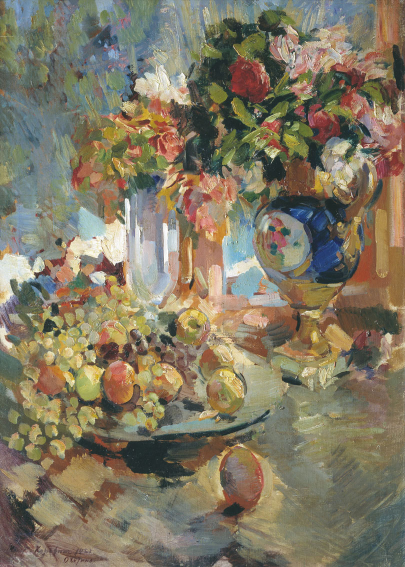 Коровин К.. Натюрморт с синей вазой. 1922