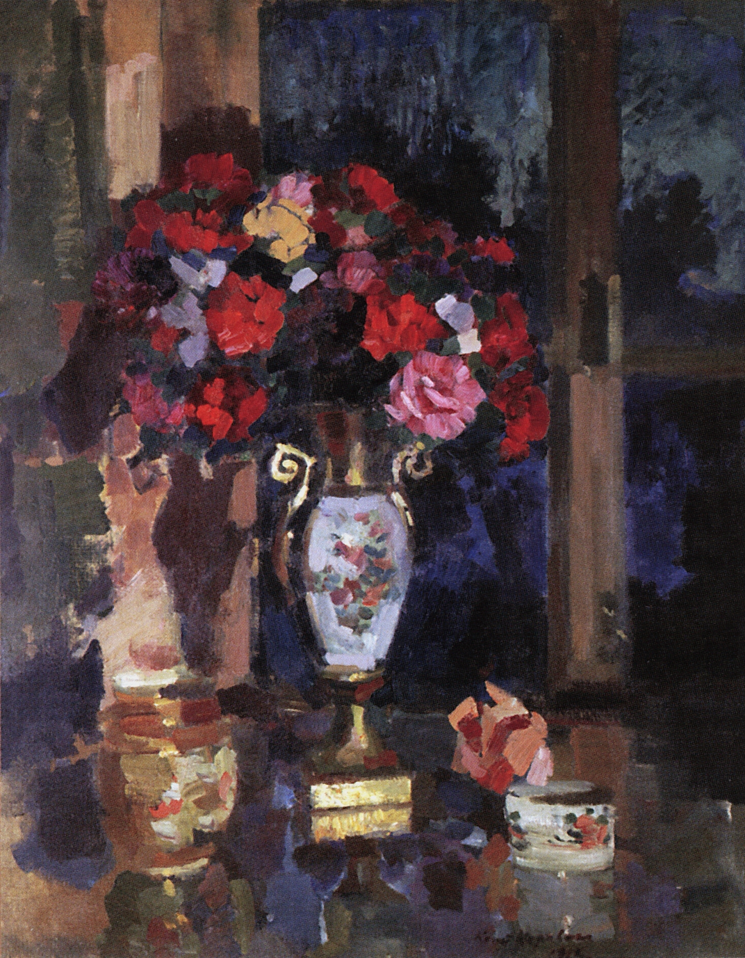 Коровин К.. Букет бумажных роз. 1912